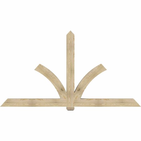 Ekena Millwork Redmond Rough Sawn Timber Gable Bracket, Douglas Fir, 108"W x 58"H x 6"D x 6"F, 13/12 Pitch GBW108X58X0606RED00RDF